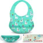 BPA-Free Silicone Baby Bibs with Travel Case, Toddlers Boys/Girls, Large Pocket, Adjustable, Toddlers 6-48 Months - Image 8