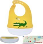 Soft Silicone Colorful Bibs, Travel Case, Reusable, Dishwasher-Safe, Adjustable, BPA-Free, Toddlers 6-48 Months - Image 6