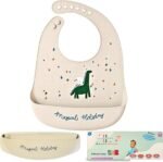 Soft Silicone Colorful Bibs, Travel Case, Reusable, Dishwasher-Safe, Adjustable, BPA-Free, Toddlers 6-48 Months - Image 2
