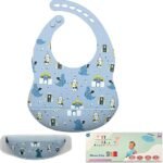 BPA-Free Silicone Baby Bibs with Travel Case, Toddlers Boys/Girls, Large Pocket, Adjustable, Toddlers 6-48 Months - Image 3