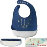 Soft Silicone Colorful Bibs, Travel Case, Reusable, Dishwasher-Safe, Adjustable, BPA-Free, Toddlers 6-48 Months - Image 9