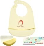 Soft Silicone Colorful Bibs, Travel Case, Reusable, Dishwasher-Safe, Adjustable, BPA-Free, Toddlers 6-48 Months - Image 7