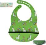 BPA-Free Silicone Baby Bibs with Travel Case, Toddlers Boys/Girls, Large Pocket, Adjustable, Toddlers 6-48 Months - Image 2